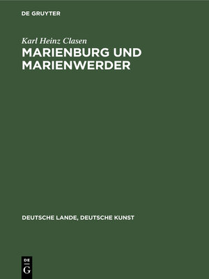 cover image of Marienburg und Marienwerder